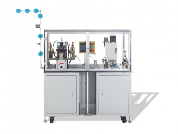 Máquina automática para quitar y quitar espacios de cremalleras de nailon y detener la parte inferior
