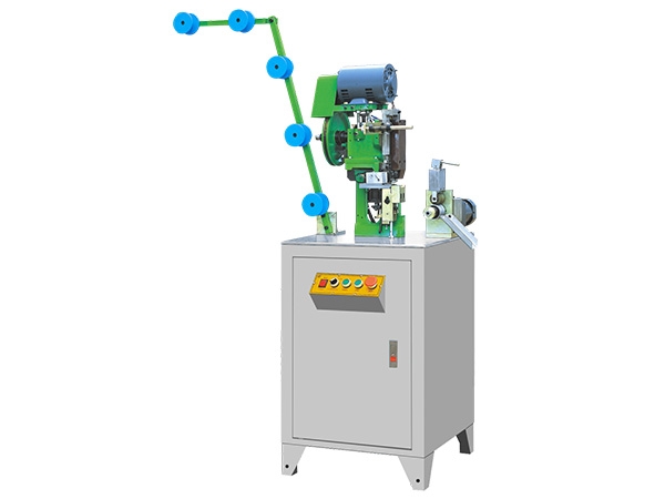 Automatic metal zipper flat wire bottom stop machine