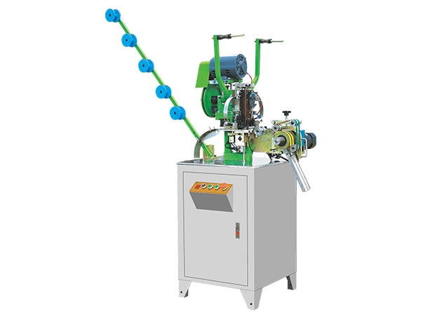 Full-automatic nylon zipper flat wire double top stop machine