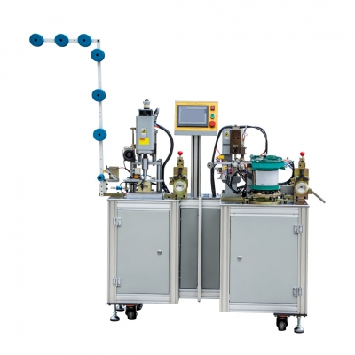 Full-auto metal zipper ultrasonic hole punching and pin pin machine