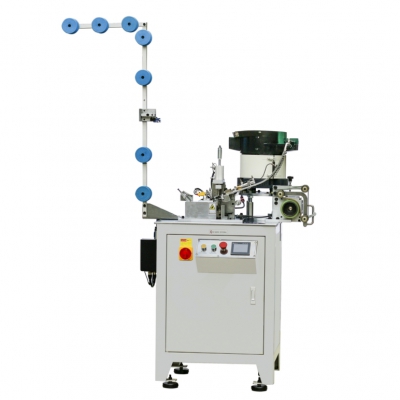 Full-auto invisible zipper slider mounting machine