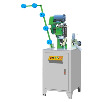 Automatic nylon zipper flat wire bottom stop machine